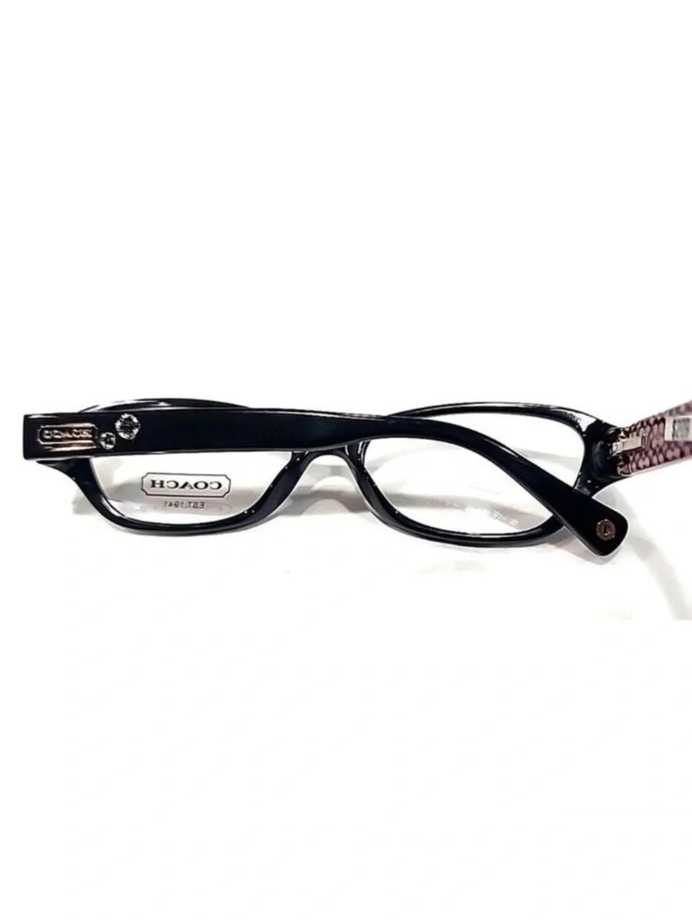 Coach HC6015 Delaney 5034 Small Black Raspberry Oval Eyeglasses 50-16-130 EUC